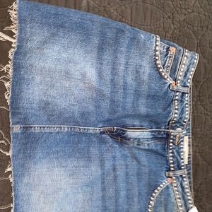 Denim studded skirt, cute new size12. $25